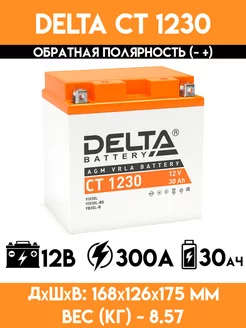 Аккумулятор для мотоцикла, скутера, мопеда CT 1230