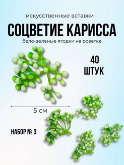 Соцветие Карисса 40шт ягодки для декора