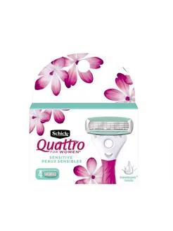 Quattro for women Sensitive Сменные кассеты 4 шт