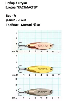 Колеблющаяся блесна КАСТМАСТЕР 7г приманка на хищника