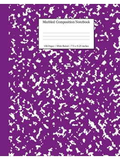 Marbled Composition Notebook. Purple