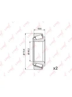 Подшипник ступицы колеса к-т 2шт. перед