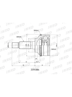 ШРУС внешний 28 24 ABS 44 зад