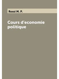 Cours d'economie politique