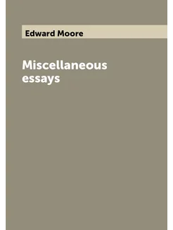 Miscellaneous essays