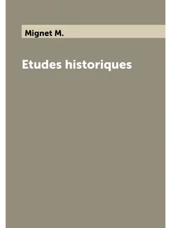 Etudes historiques