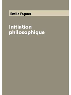 Initiation philosophique