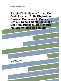 Saggio Di Un Esame Critico Dei Codici Italiani Sull