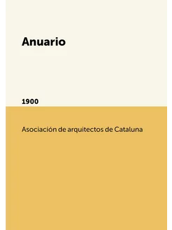 Anuario. 1900