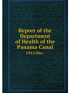 Report of the Department of Health of