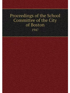 Proceedings of the School Committee o