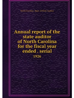 Annual report of the state auditor of