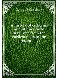 A history of criticism and literary t