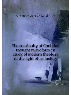 The continuity of Christian thought m