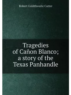 Tragedies of Cañon Blanco a story of the Texas Panh