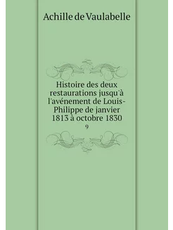 Histoire des deux restaurations jusqu