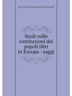 Studi sulle costituzioni dei popoli l