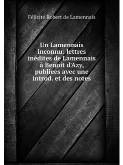 Un Lamennais inconnu lettres inédite