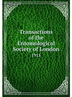 Transactions of the Entomological Soc