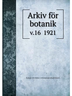 Arkiv för botanik. v.16 1921