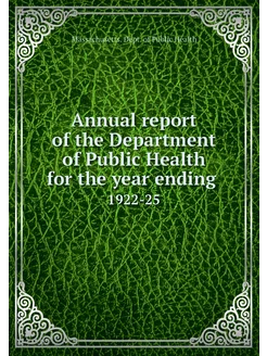 Annual report of the Department of Pu