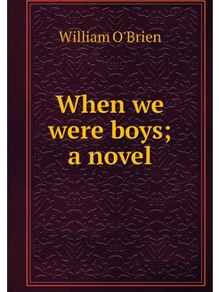 When we were boys a novel