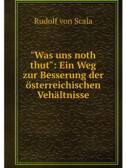 "Was uns noth thut" Ein Weg zur Besserung der öster