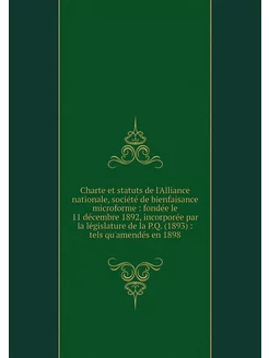 Charte et statuts de l'Alliance natio