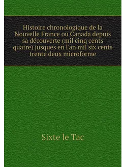 Histoire chronologique de la Nouvelle