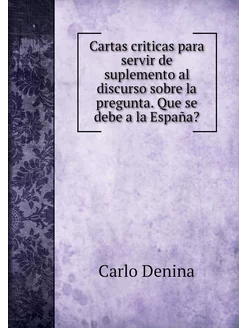 Cartas criticas para servir de suplem