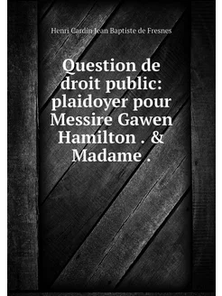 Question de droit public plaidoyer p