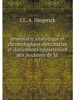 Inventaire analytique et chronologiqu