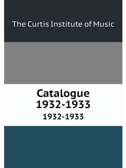 Catalogue 1932-1933. 1932-1933