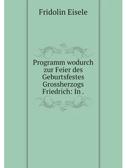 Programm wodurch zur Feier des Geburt