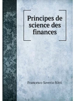 Principes de science des finances