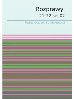 Rozprawy . 21-22 ser.02