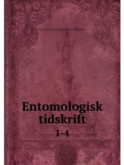 Entomologisk tidskrift. 1-4