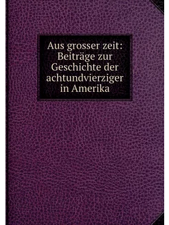 Aus grosser zeit Beiträge zur Geschi