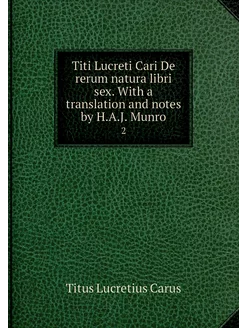 Titi Lucreti Cari De rerum natura lib