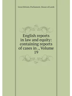 English reports in law and equity co