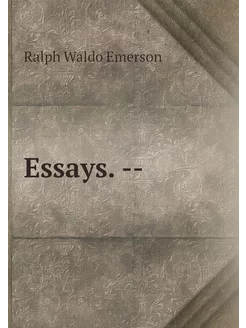 Essays. --