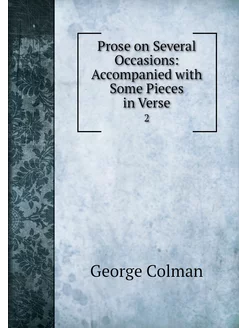 Prose on Several Occasions Accompani