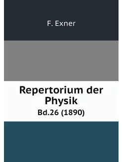 Repertorium der Physik. Bd.26 (1890)