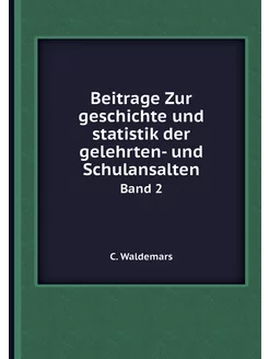 Beitrage Zur geschichte und statistik