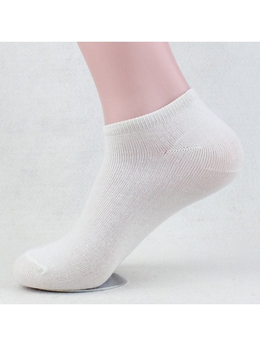 Носки короткие белые хлопок набор 12 пар