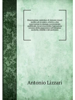 Dissertazione epistolare di Antonio L