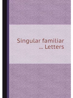 Singular familiar. Letters