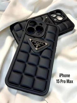 Чехол на Iphone 15 Pro max Черный Prada