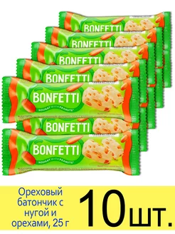 Ореховый батончик "Bonfetti" нуга с орехами арахис, 25 г