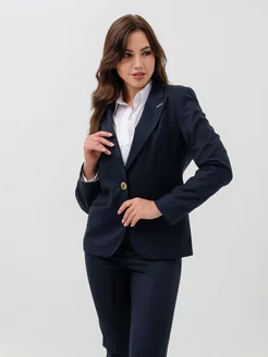 Пиджак классический для офиса приталенный